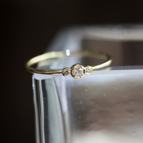 Multi Stone Ring, CZ Stacking Ring - Picture 6 of 7